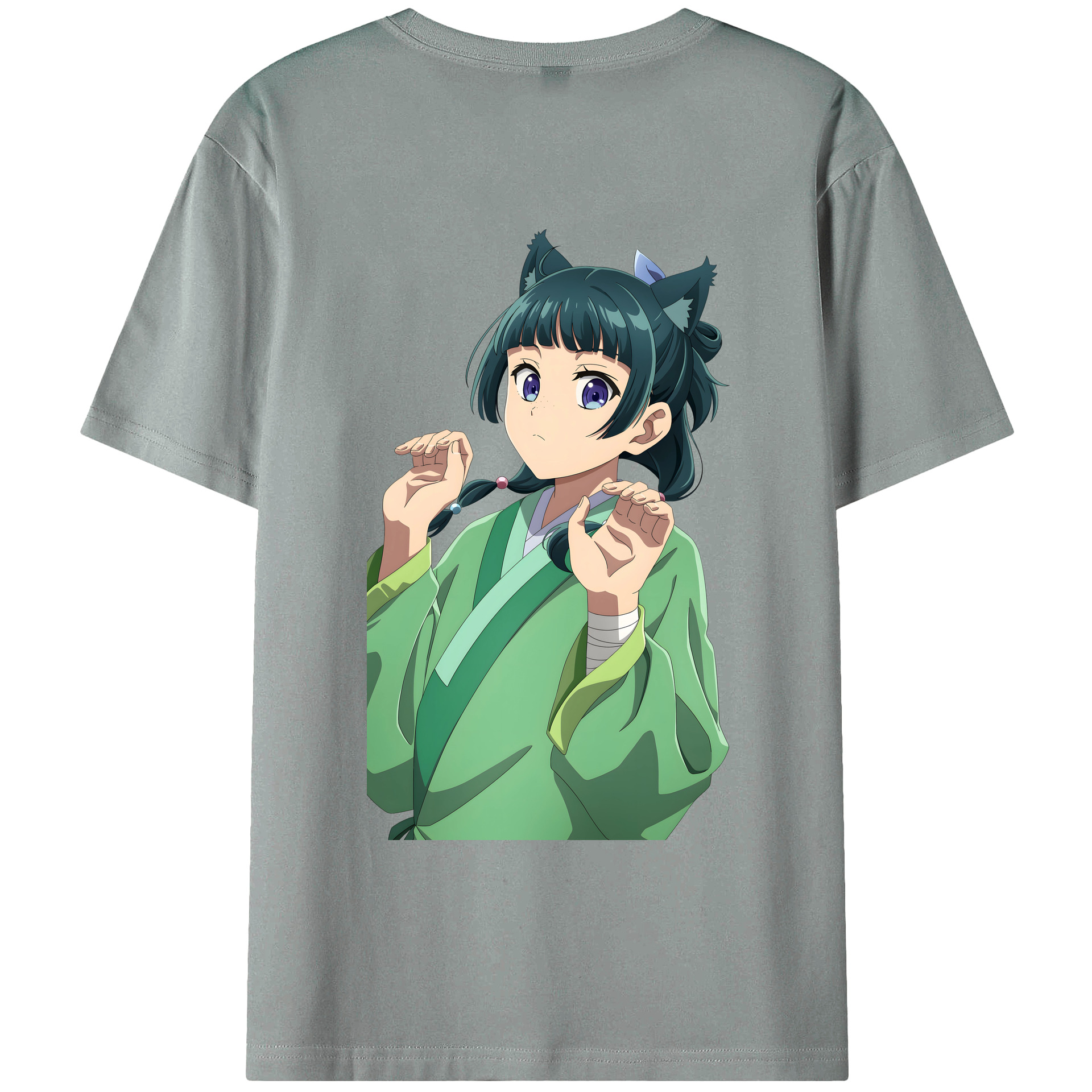 （画像用） 薬屋のひとりごと The Apothecary Diaries 綿100％ メンズ半袖Tシャツ（バックプリント） 通気性